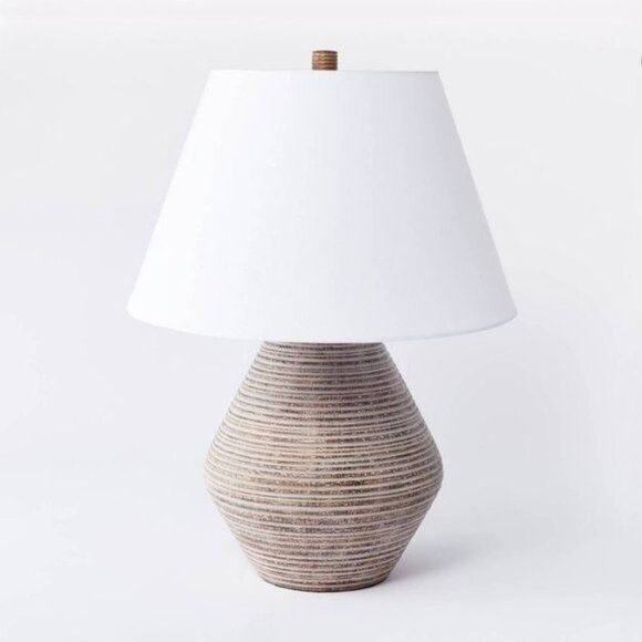 Studio McGee Other - 23" Assembled Resin Table Lamp Tan/Neutral - Threshold Studio McGee - Target